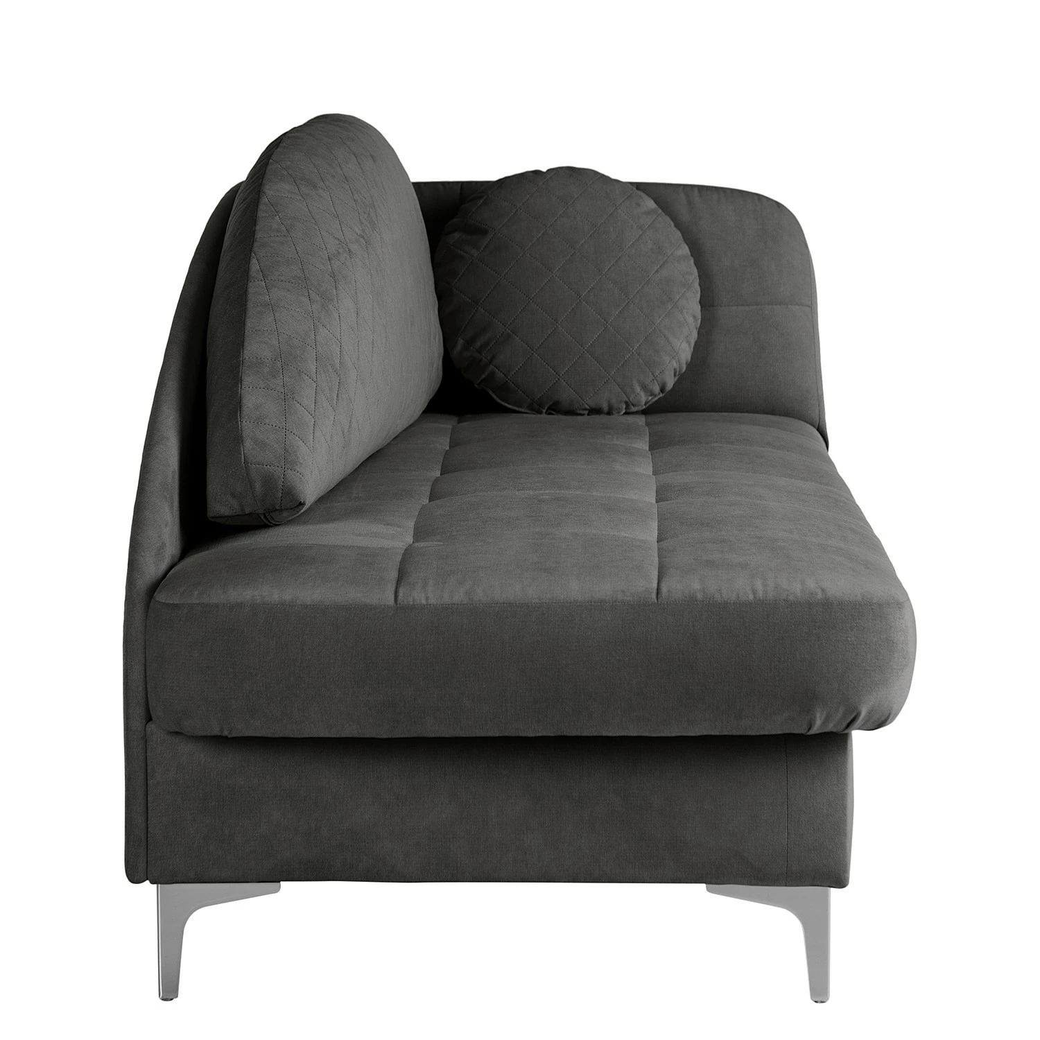 Recamiere Keld - Flachgewebe - Grau - Armlehne davorstehend rechts 8 Recamiere Keld - Flachgewebe - Grau - Armlehne davorstehend rechts – Bild 8