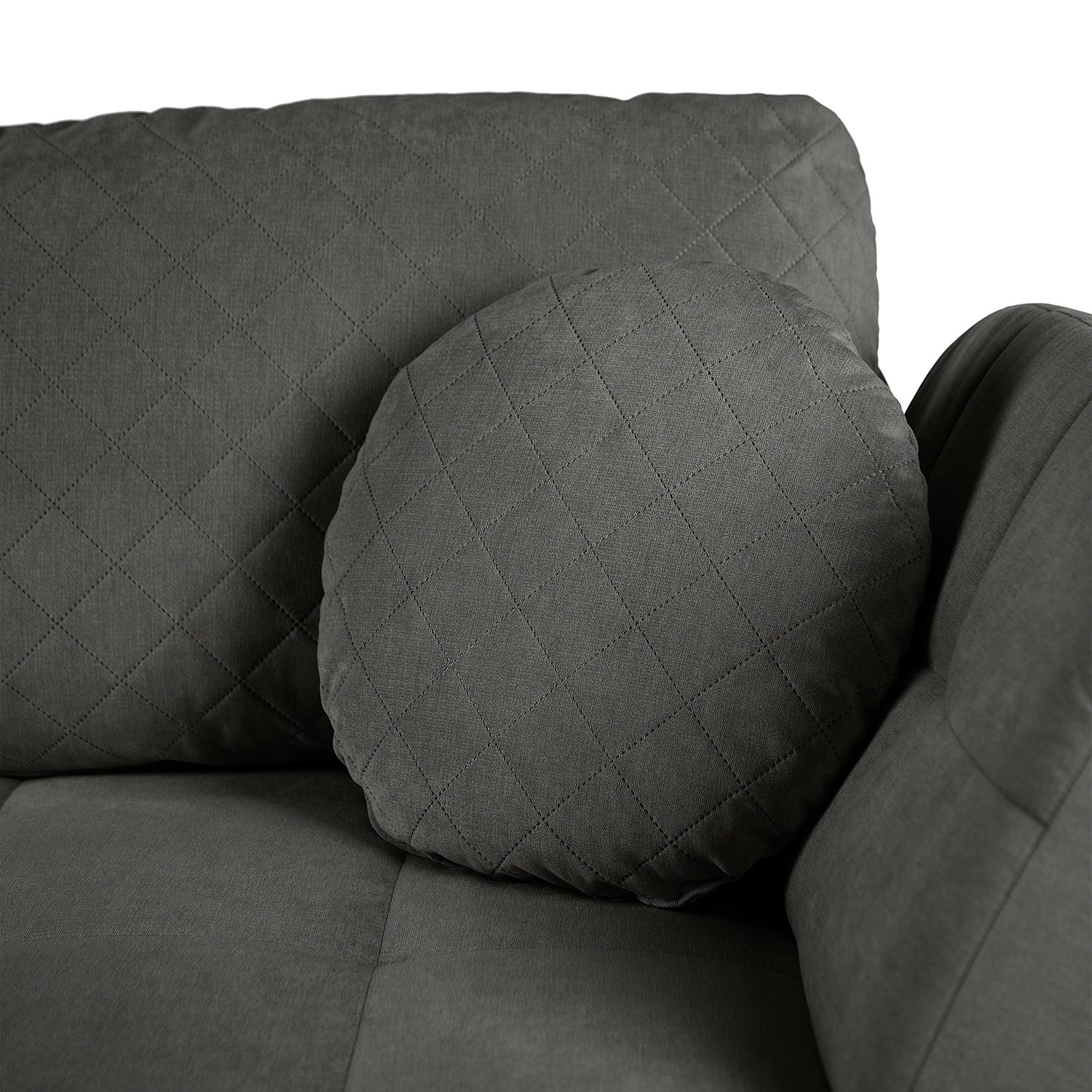 Recamiere Keld - Flachgewebe - Grau - Armlehne davorstehend rechts 9 Recamiere Keld - Flachgewebe - Grau - Armlehne davorstehend rechts – Bild 9