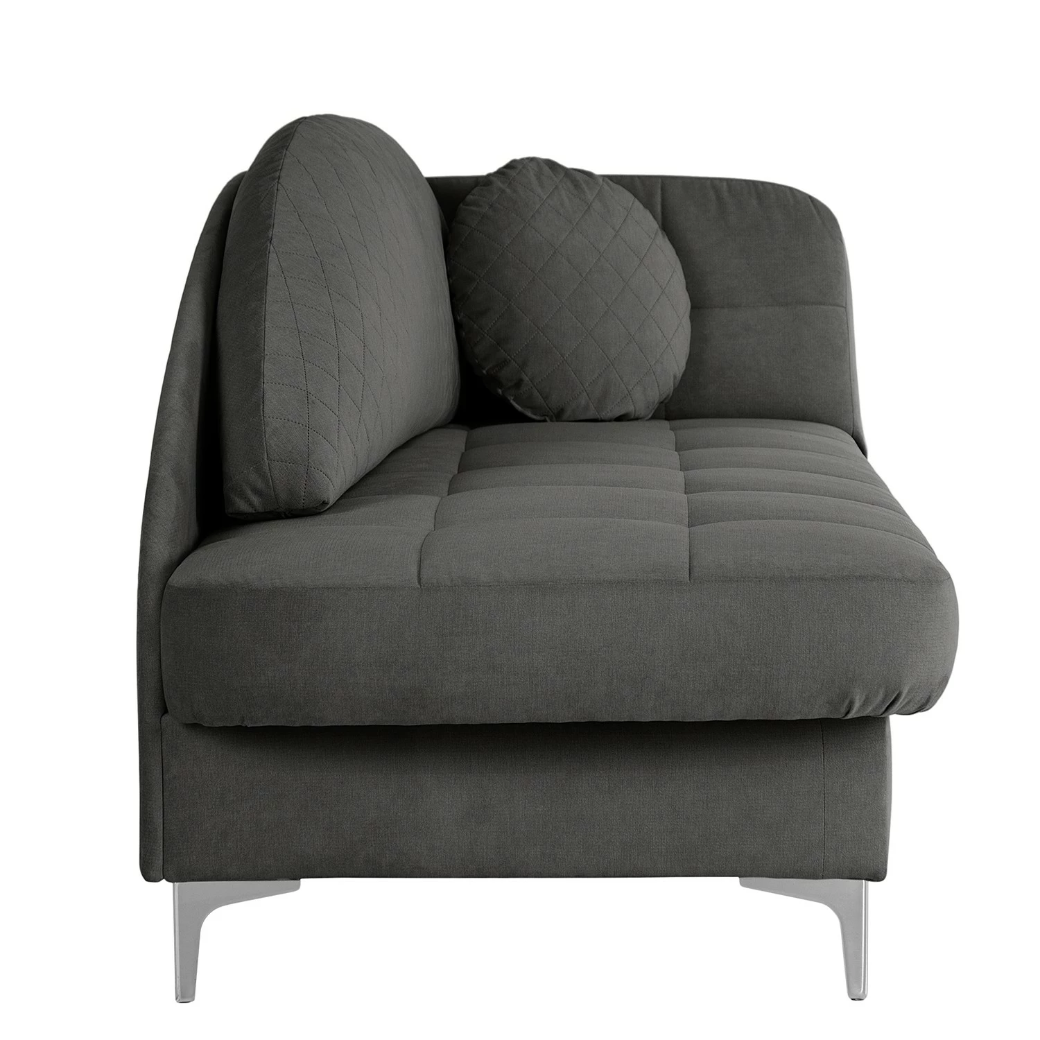 Recamiere Keld - Flachgewebe - Grau - Armlehne davorstehend rechts 5 Recamiere Keld - Flachgewebe - Grau - Armlehne davorstehend rechts – Bild 5