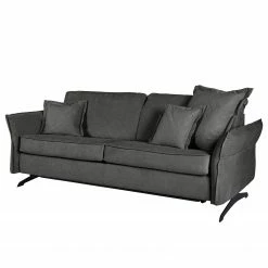 Loftscape Schlafsofa Kallaste (2-Sitzer) - Flachgewebe - Grau - Breite: 212 cm