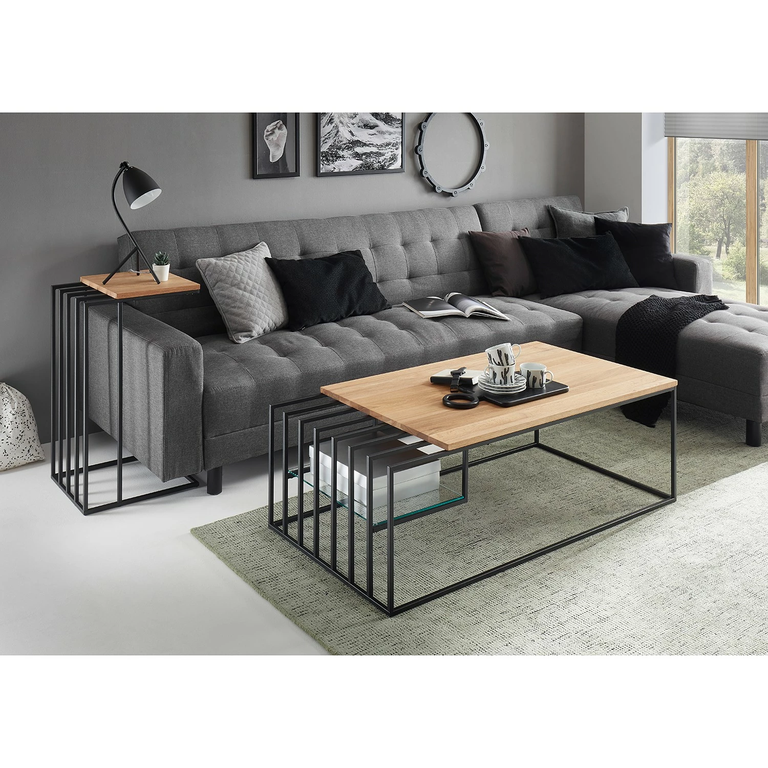 Ars manufacti Beistelltisch Koduku - Eiche massiv / Metall 2 Ars manufacti Beistelltisch Koduku - Eiche massiv / Metall – Bild 2