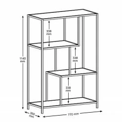 Red Living Regal Coogee I - Schwarz / Gold - Höhe: 114 cm -WOHNZIMMERMÖBEL Verkäufe 1000263280 210430 14473000103 SKETCH DETAILS P000000001000263280 sketch