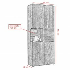 Red Living Vitrinenschrank Ambato - Eiche Artisan Dekor -WOHNZIMMERMÖBEL Verkäufe 1000263443 210430 11515400224 SKETCH DETAILS P000000001000263443 sketch