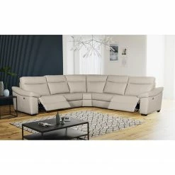 Red Living Ecksofa Sappee - Echtleder Domna: Grau - Elektrisch verstellbar: 2 Motoren mit Kabel -WOHNZIMMERMÖBEL Verkäufe 1000263536 210601 15003300322 MOOD DETAILS P000000001000263536 mood