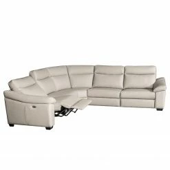 Red Living Ecksofa Sappee - Echtleder Domna: Grau - Elektrisch verstellbar: 2 Motoren mit Kabel -WOHNZIMMERMÖBEL Verkäufe 1000263536 210601 15003300327 DETAILS P000000001000263536