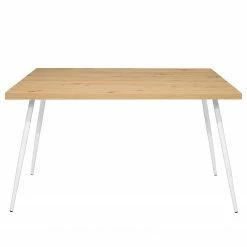 Furnitive Schreibtisch Unieux I - Asteiche Dekor - Breite: 120 cm - Weiß