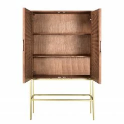 Jack & Alice Highboard Puyo - Akazie massiv / Metall - Akazie / Gold -WOHNZIMMERMÖBEL Verkäufe 1000264951 220118 131412000045 DETAILS P000000001000264951