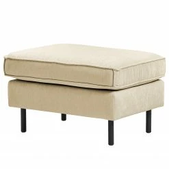 Mørteens Polsterhocker Monblanc - Webstoff - Webstoff Velia: Creme