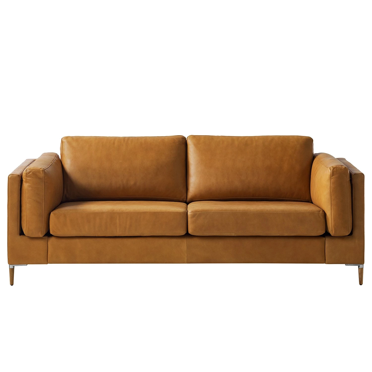 Studio Copenhagen 2,5-Sitzer Sofa COSO Classic+ - Echtleder Taru: Hellbraun - Eiche Dunkel 4 Studio Copenhagen 2,5-Sitzer Sofa COSO Classic+ - Echtleder Taru: Hellbraun - Eiche Dunkel – Bild 4