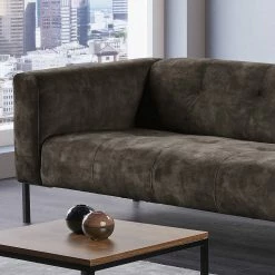 Mørteens Sofa Vernioz (3-Sitzer) - Webstoff - Webstoff Adela: Graubraun -WOHNZIMMERMÖBEL Verkäufe 1000265064 210827 06190800897 DETAILS P000000001000265064