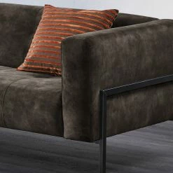 Mørteens Sofa Vernioz (3-Sitzer) - Webstoff - Webstoff Adela: Graubraun -WOHNZIMMERMÖBEL Verkäufe 1000265064 210827 06190800898 DETAILS P000000001000265064