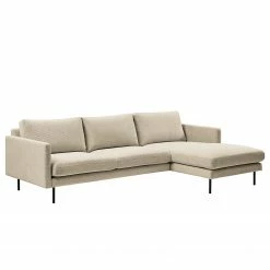 Mørteens Ecksofa Landos II - Cordstoff Licia: Creme - Longchair davorstehend rechts