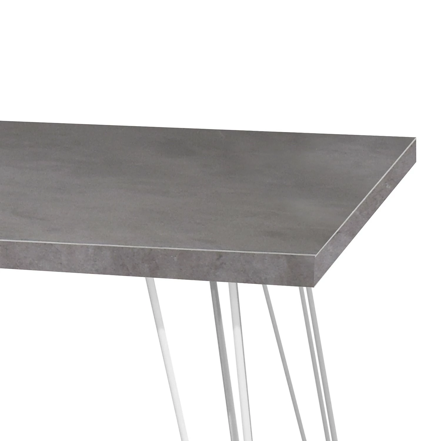 Furnitive Schreibtisch Unieux - Graphit - Breite: 120 cm - Weiß 3 Furnitive Schreibtisch Unieux - Graphit - Breite: 120 cm - Weiß – Bild 3