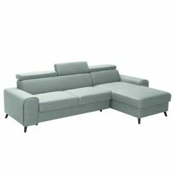 Loftscape Ecksofa Cadima II - Webstoff - Webstoff Cavo: Pastellblau - Longchair davorstehend rechts - Mit Schlaffunktion -WOHNZIMMERMÖBEL Verkäufe 1000266917 210527 11205801798 DETAILS P000000001000266917