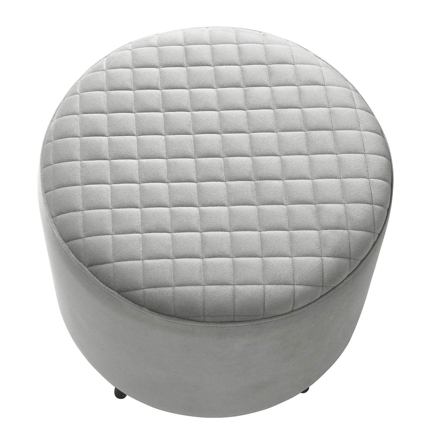 Red Living Polsterhocker Albero - Samt - Grau 2 Red Living Polsterhocker Albero - Samt - Grau – Bild 2