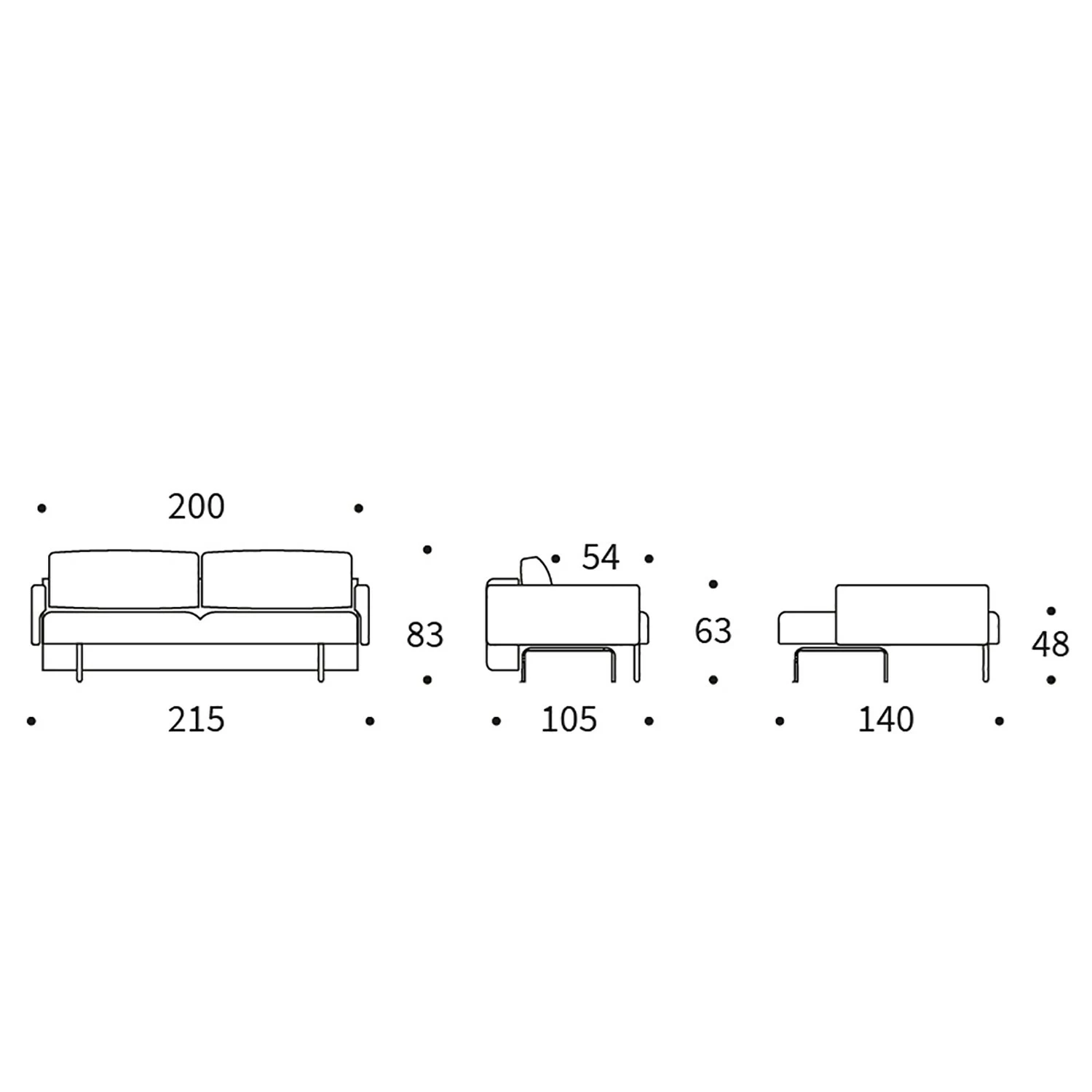 Innovation Möbel Schlafsofa Frode - Webstoff - Blaugrau - Mit Armlehnen 9 Innovation Möbel Schlafsofa Frode - Webstoff - Blaugrau - Mit Armlehnen – Bild 9