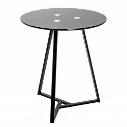 Loftscape Beistelltisch Calow - Glas / Metall - Schwarz