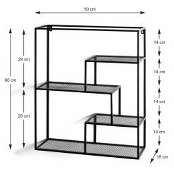 Loftscape Wandregal Kalanti - Metall - Schwarz -WOHNZIMMERMÖBEL Verkäufe 1000267395 210518 16033100024 SKETCH DETAILS P000000001000267395 sketch