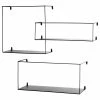 Loftscape Wandregal Kekova (3er-Set) - Metall - Schwarz