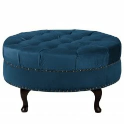 Ridgevalley Polsterhocker Dale - Samt Ravi: Marineblau