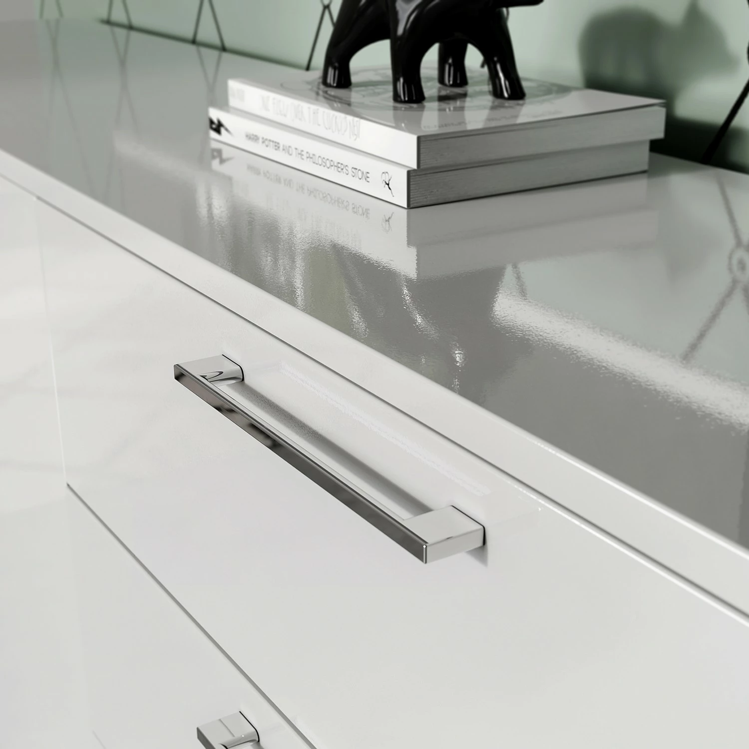 Germania Kommode Sunnyvale - Hochglanz Weiß / Matt Weiß 6 Germania Kommode Sunnyvale - Hochglanz Weiß / Matt Weiß – Bild 6