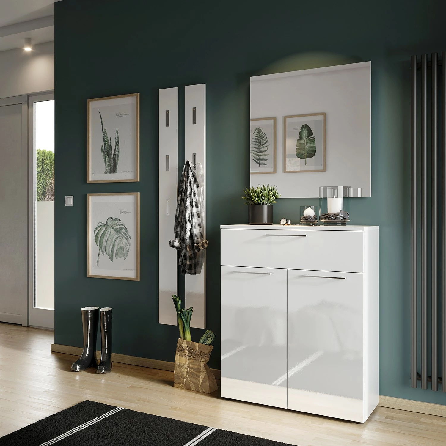 Germania Kommode Sunnyvale - Hochglanz Weiß / Matt Weiß 2 Germania Kommode Sunnyvale - Hochglanz Weiß / Matt Weiß – Bild 2