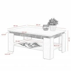 Loftscape Couchtisch Paola - Altholz Dekor -WOHNZIMMERMÖBEL Verkäufe 1000270200 210525 11024800004 SKETCH DETAILS P000000001000270200 sketch