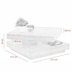 Loftscape Couchtisch Cutato - Altholz Dekor -WOHNZIMMERMÖBEL Verkäufe 1000270205 210525 11024900014 SKETCH DETAILS P000000001000270205 sketch