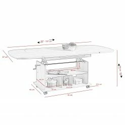 Loftscape Couchtisch Bergen - Eiche Sonoma Dekor -WOHNZIMMERMÖBEL Verkäufe 1000270207 210525 11094600022 SKETCH DETAILS P000000001000270207 sketch