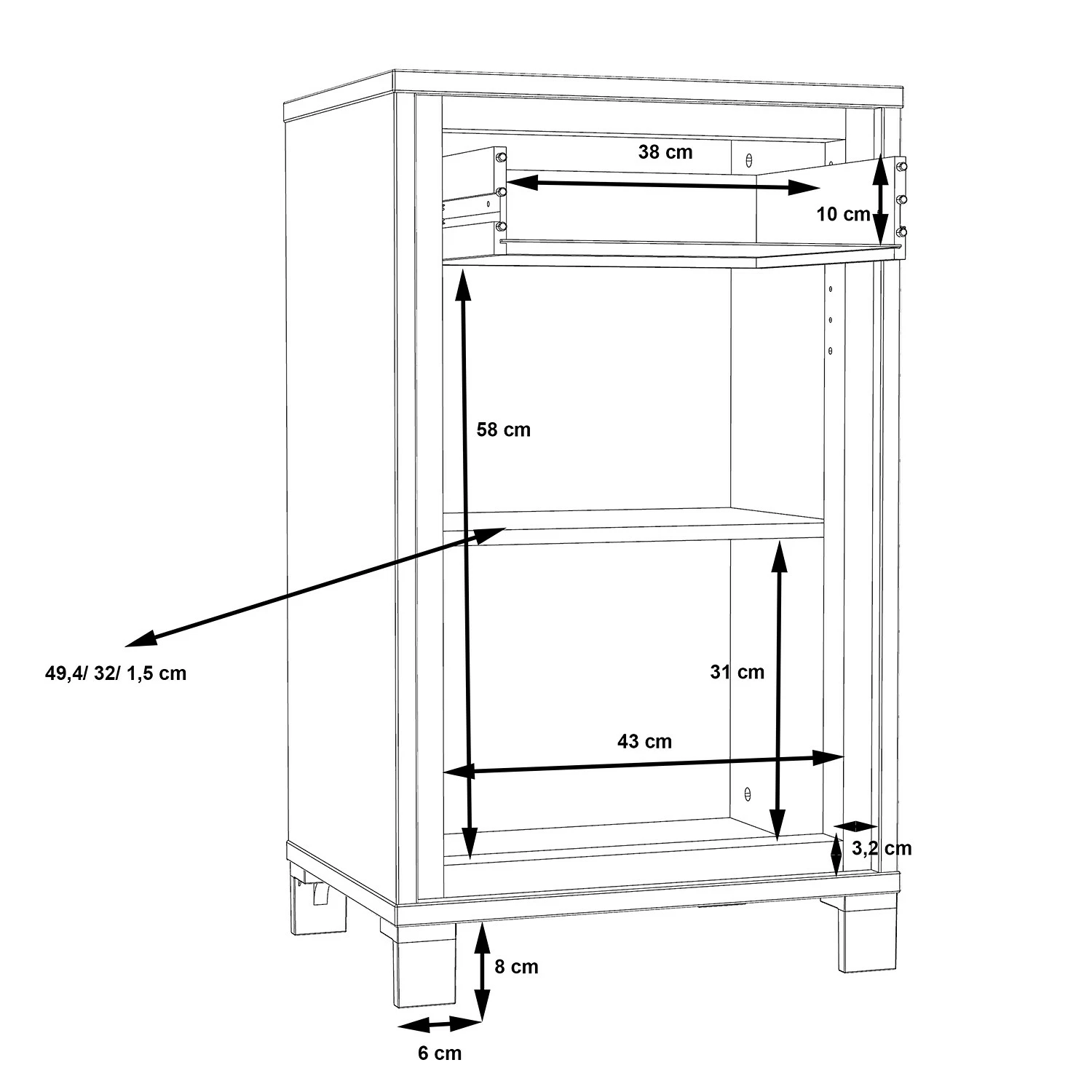 Red Living Kommode Egan III - Eiche Artisan Dekor / Eiche Schwarz Dekor 5 Red Living Kommode Egan III - Eiche Artisan Dekor / Eiche Schwarz Dekor – Bild 5