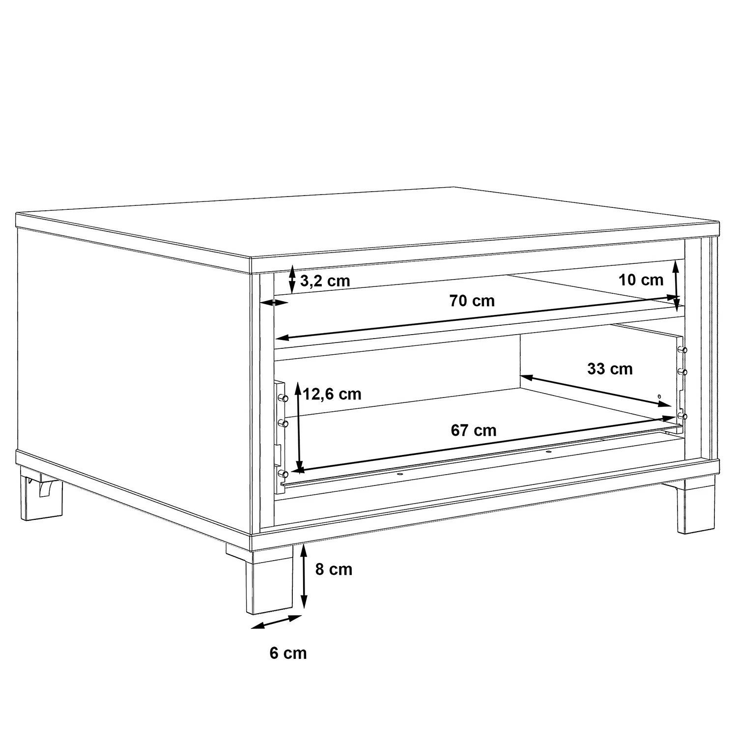 Red Living Couchtisch Egan I - Eiche Artisan Dekor / Eiche Schwarz Dekor 7 Red Living Couchtisch Egan I - Eiche Artisan Dekor / Eiche Schwarz Dekor – Bild 7