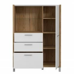 Norrwood Highboard Boyd II - Weiß / Eiche Dekor -WOHNZIMMERMÖBEL Verkäufe 1000270241 210609 06160100224 DETAILS P000000001000270241
