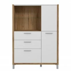 Norrwood Highboard Boyd II - Weiß / Eiche Dekor -WOHNZIMMERMÖBEL Verkäufe 1000270241 210609 06160100228 DETAILS P000000001000270241