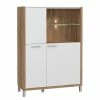 Norrwood Highboard Boyd I - Weiß / Eiche Dekor