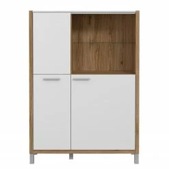 Norrwood Highboard Boyd I - Weiß / Eiche Dekor -WOHNZIMMERMÖBEL Verkäufe 1000270243 210609 06160200245 DETAILS P000000001000270243