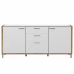 Norrwood Sideboard Boyd I - Weiß / Eiche Dekor 12 Norrwood Sideboard Boyd I - Weiß / Eiche Dekor -WOHNZIMMERMÖBEL Verkäufe 1000270252 210609 06160300253 DETAILS P000000001000270252