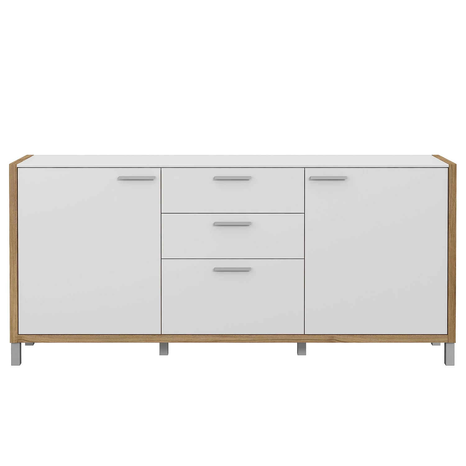 Norrwood Sideboard Boyd I - Weiß / Eiche Dekor 5 Norrwood Sideboard Boyd I - Weiß / Eiche Dekor – Bild 5