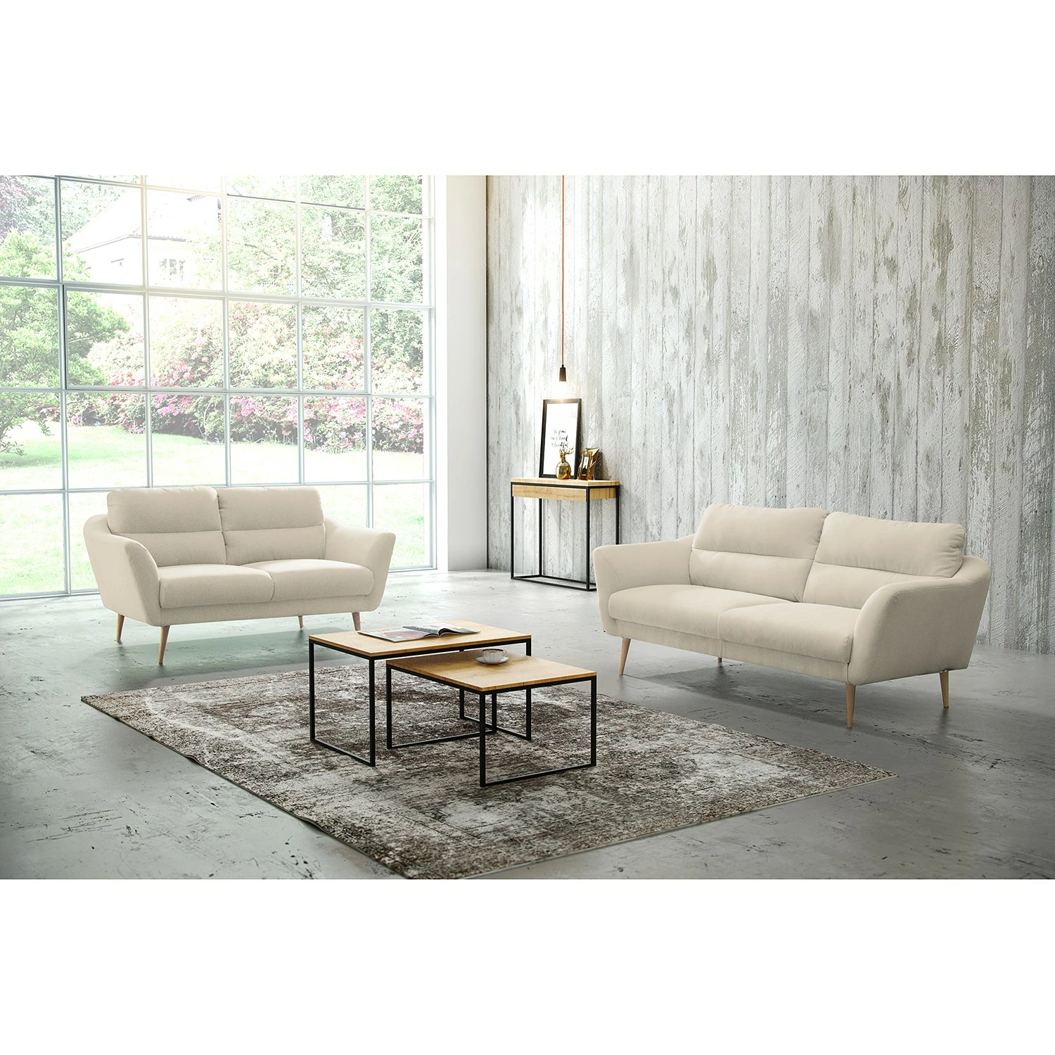 Norrwood Sofa Lucinda I (2-Sitzer) - Webstoff Hanabi: Creme - Beige 2 Norrwood Sofa Lucinda I (2-Sitzer) - Webstoff Hanabi: Creme - Beige – Bild 2