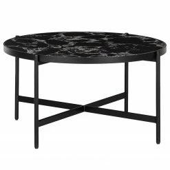 Studio Copenhagen Couchtisch Abee - Marmor Schwarz Dekor / Schwarz -WOHNZIMMERMÖBEL Verkäufe 1000270346 220809 040 DETAILS P000000001000270346