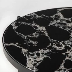 Studio Copenhagen Couchtisch Abee - Marmor Schwarz Dekor / Schwarz -WOHNZIMMERMÖBEL Verkäufe 1000270346 220809 080 DETAILS P000000001000270346