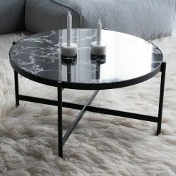 Studio Copenhagen Couchtisch Abee - Marmor Schwarz Dekor / Schwarz -WOHNZIMMERMÖBEL Verkäufe 1000270346 220915 021 MOOD DETAILS P000000001000270346 mood