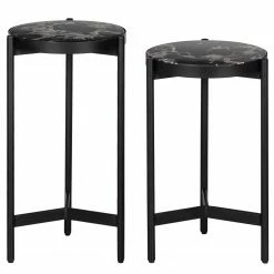 Studio Copenhagen Beistelltisch Abee I (2er-Set) - Marmor Schwarz Dekor / Schwarz 20 Studio Copenhagen Beistelltisch Abee I (2er-Set) - Marmor Schwarz Dekor / Schwarz -WOHNZIMMERMÖBEL Verkäufe 1000270348 220809 040 DETAILS P000000001000270348