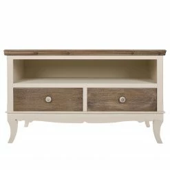 Ridgevalley TV-Lowboard Pua - Eukalyptus massiv - Cremeweiß / Braun -WOHNZIMMERMÖBEL Verkäufe 1000270686 210602 06133100115 DETAILS P000000001000270686