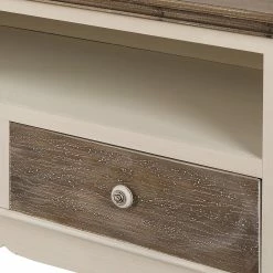 Ridgevalley TV-Lowboard Pua - Eukalyptus massiv - Cremeweiß / Braun -WOHNZIMMERMÖBEL Verkäufe 1000270686 210602 06133100118 DETAILS P000000001000270686