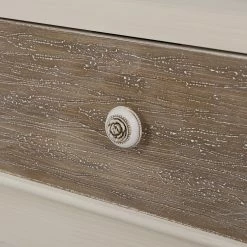 Ridgevalley TV-Lowboard Pua - Eukalyptus massiv - Cremeweiß / Braun -WOHNZIMMERMÖBEL Verkäufe 1000270686 210602 06133100119 DETAILS P000000001000270686