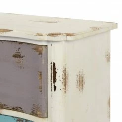 Ridgevalley Kommode Rusper - Tanne massiv - Vintage Weiß / Mehrfarbig -WOHNZIMMERMÖBEL Verkäufe 1000270690 210602 06133300145 DETAILS P000000001000270690