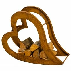 Boltze Kaminholzregal Heart - Metall - Braun -WOHNZIMMERMÖBEL Verkäufe 1000270748 210528 12460900005 MOOD DETAILS P000000001000270748 mood