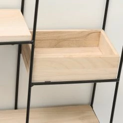 Boltze Wandregal Tjorge I - Metall - Schwarz / Braun -WOHNZIMMERMÖBEL Verkäufe 1000270754 210709 14011700019 DETAILS P000000001000270754