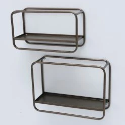 Boltze Wandregal Bruni (2er-Set) - Metall - Braun 5 Boltze Wandregal Bruni (2er-Set) - Metall - Braun -WOHNZIMMERMÖBEL Verkäufe 1000270822 210709 14012200081 DETAILS P000000001000270822