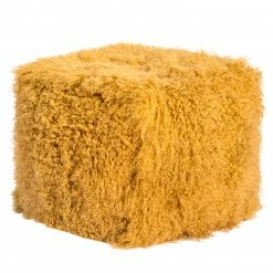 SITTING POINT Cube Pamina - Tibetlamm - Maisgelb